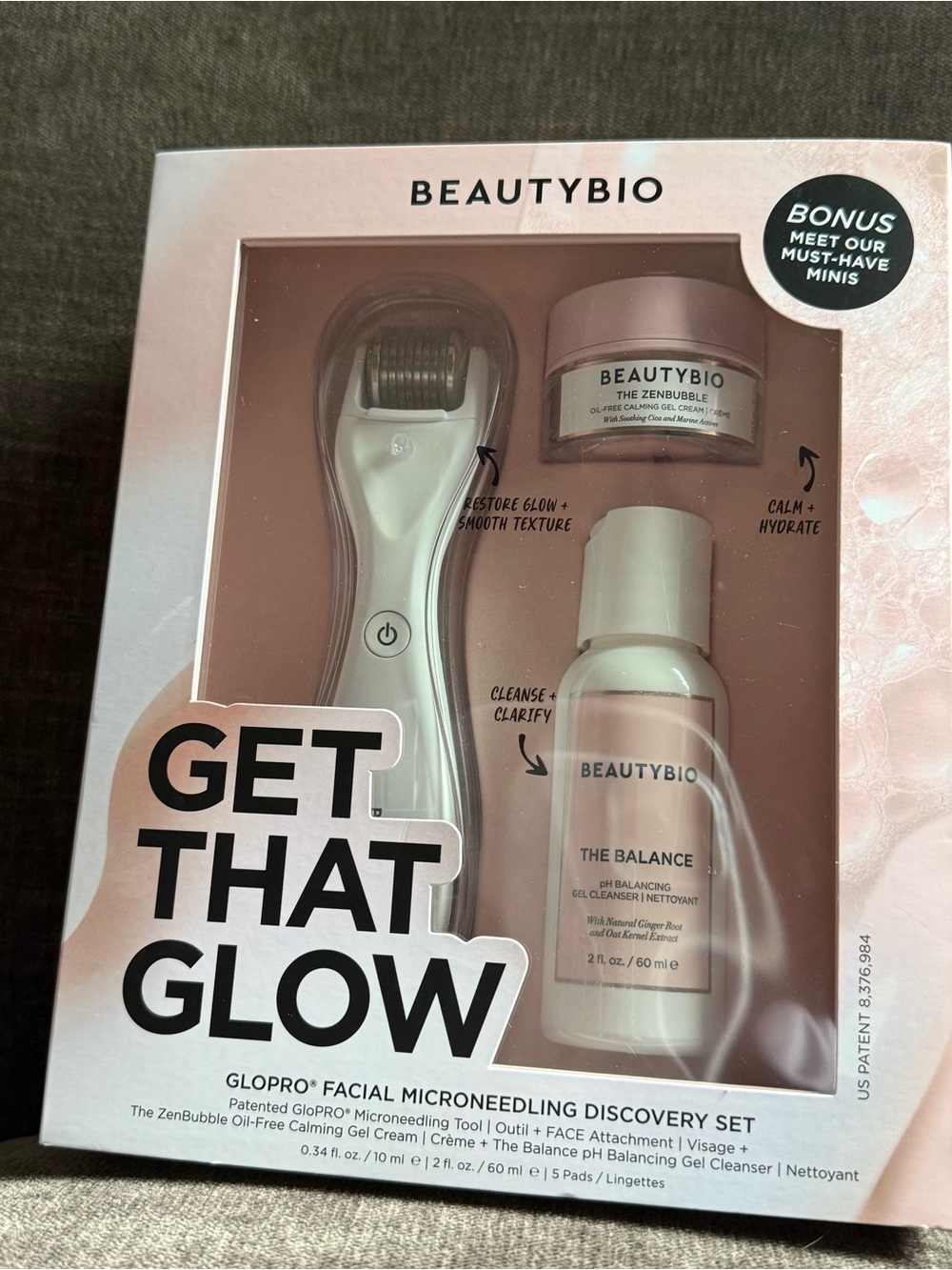 BeautyBio GloPRO Facial Microneedling Discovery Set “Get That Glow” New in Box